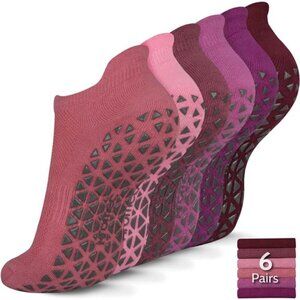 Non Slip Yoga Socks with Grips for Pilates, Ballet, Barre, Barefoot, Hospital